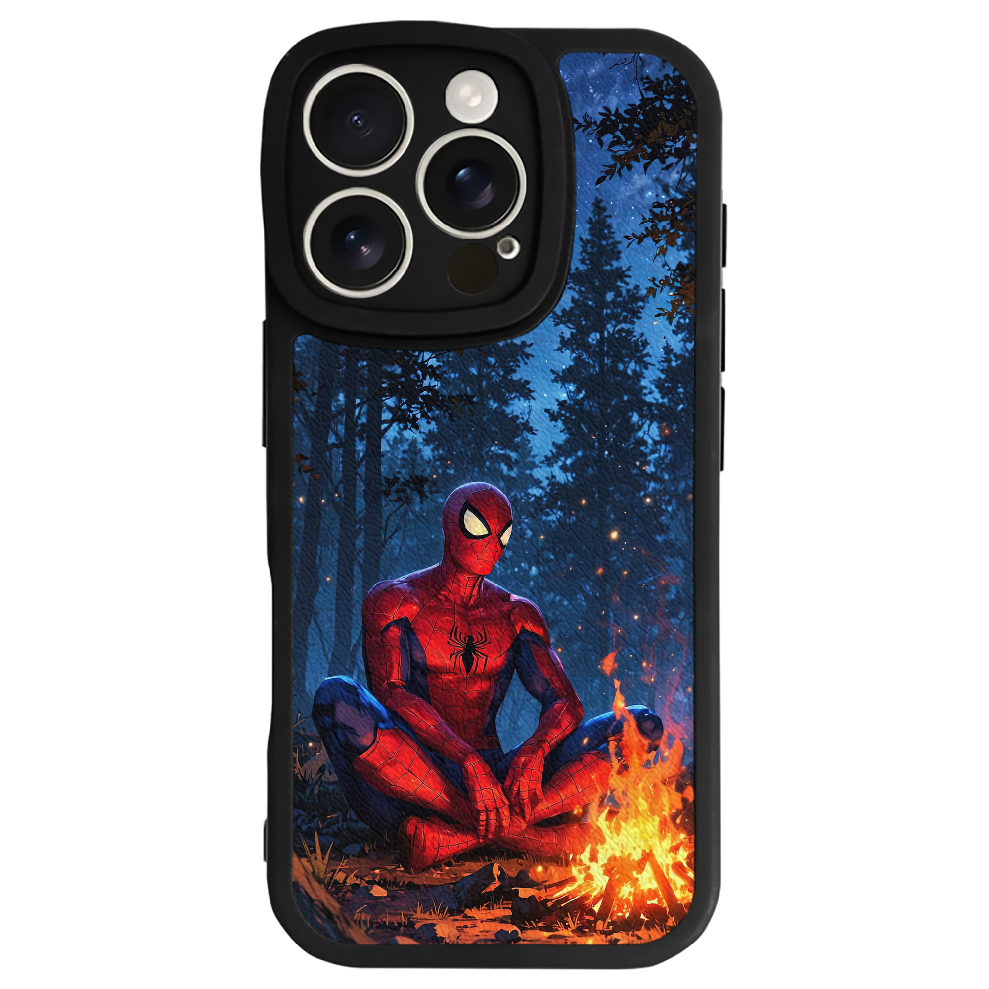 Spider Man スパイダーマン 【iPhone 16シリーズ対応】シリコンスマホケース（レザー調） 材質：シリコン